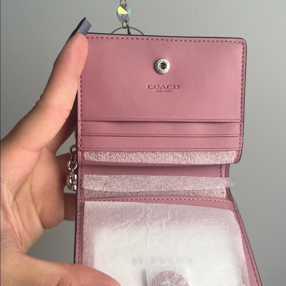 Coach Metallic Pink Women's Wallet - Picture 5 of 10
